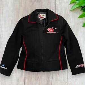 CHASE AUTHENTICS Nascar Kevin Harrick #29 Black Wool Racing Jacket Coat Womens M